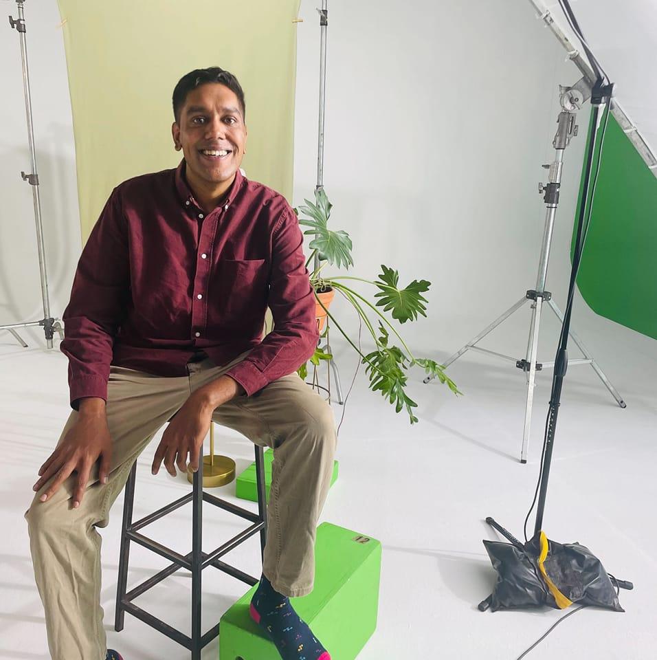 Kyle Singh in a photography studio